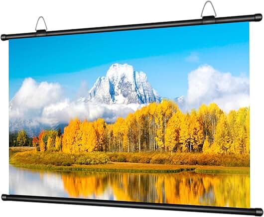 Portable 120-Inch Outdoor Projector Screen with HD Display
