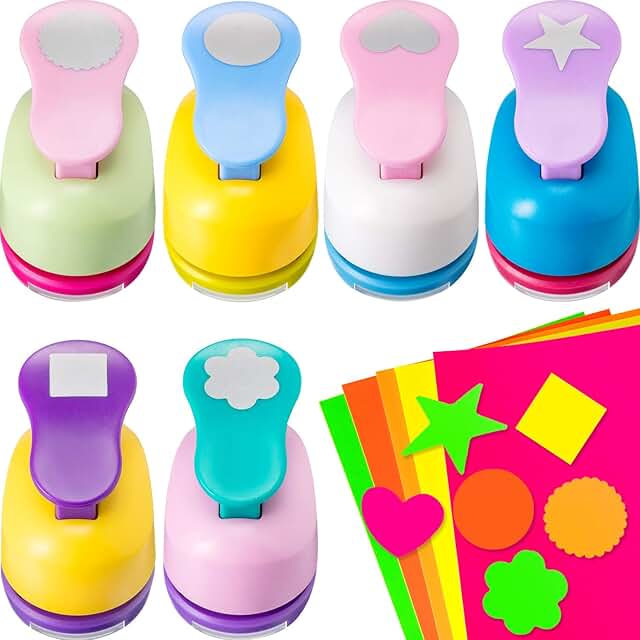 Set of 16 craft hole punches with various shapes