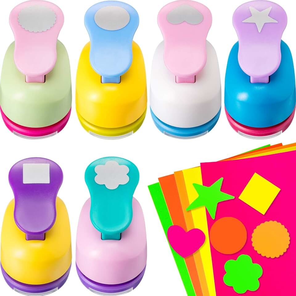 Set of 16 craft hole punches with various shapes