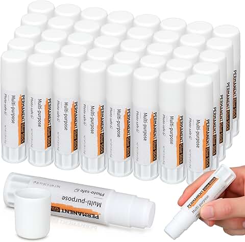 40 Pack Acid-Free Washable Glue Sticks for Crafts and Scrapbooking