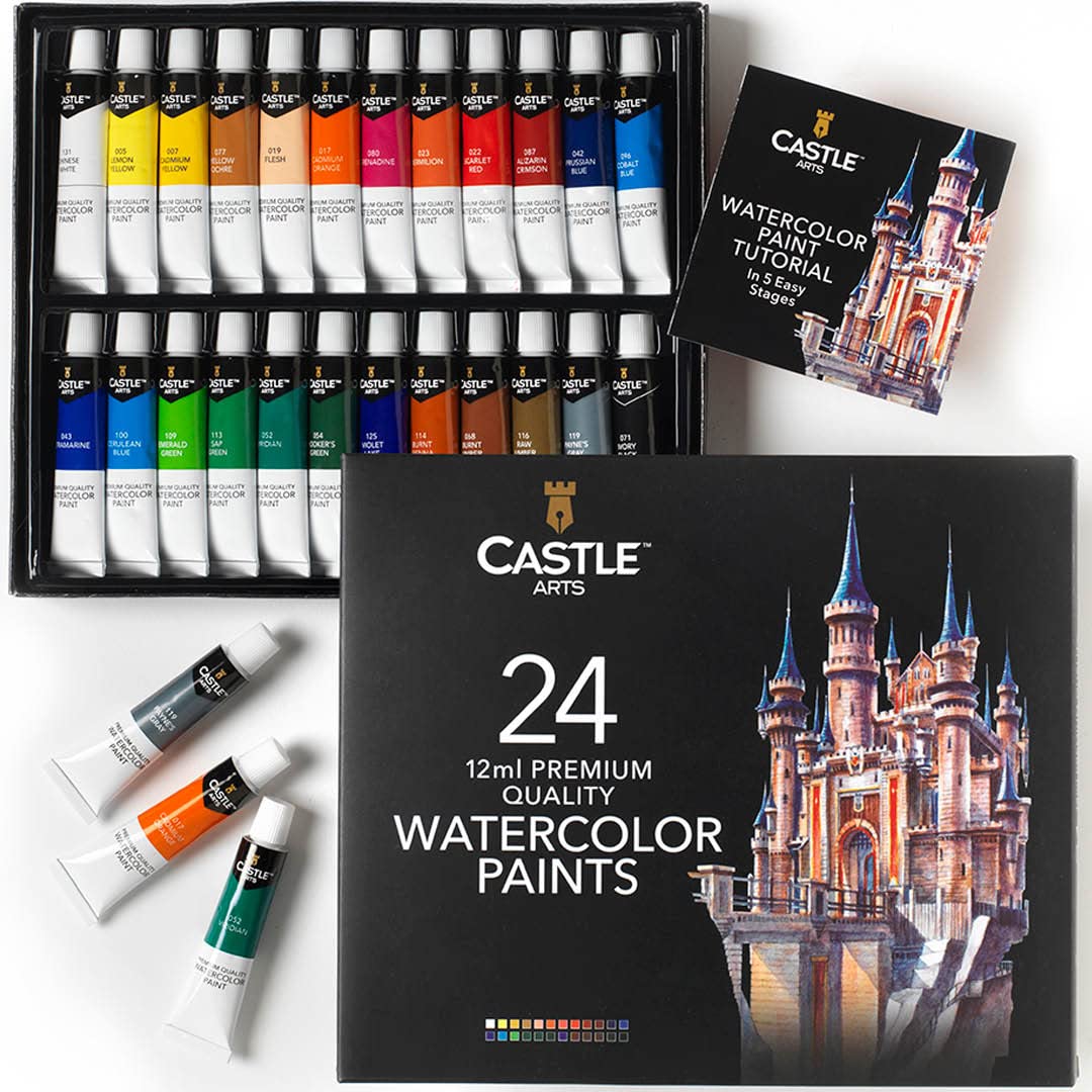 24 Watercolor Paint Tubes Set 12ml