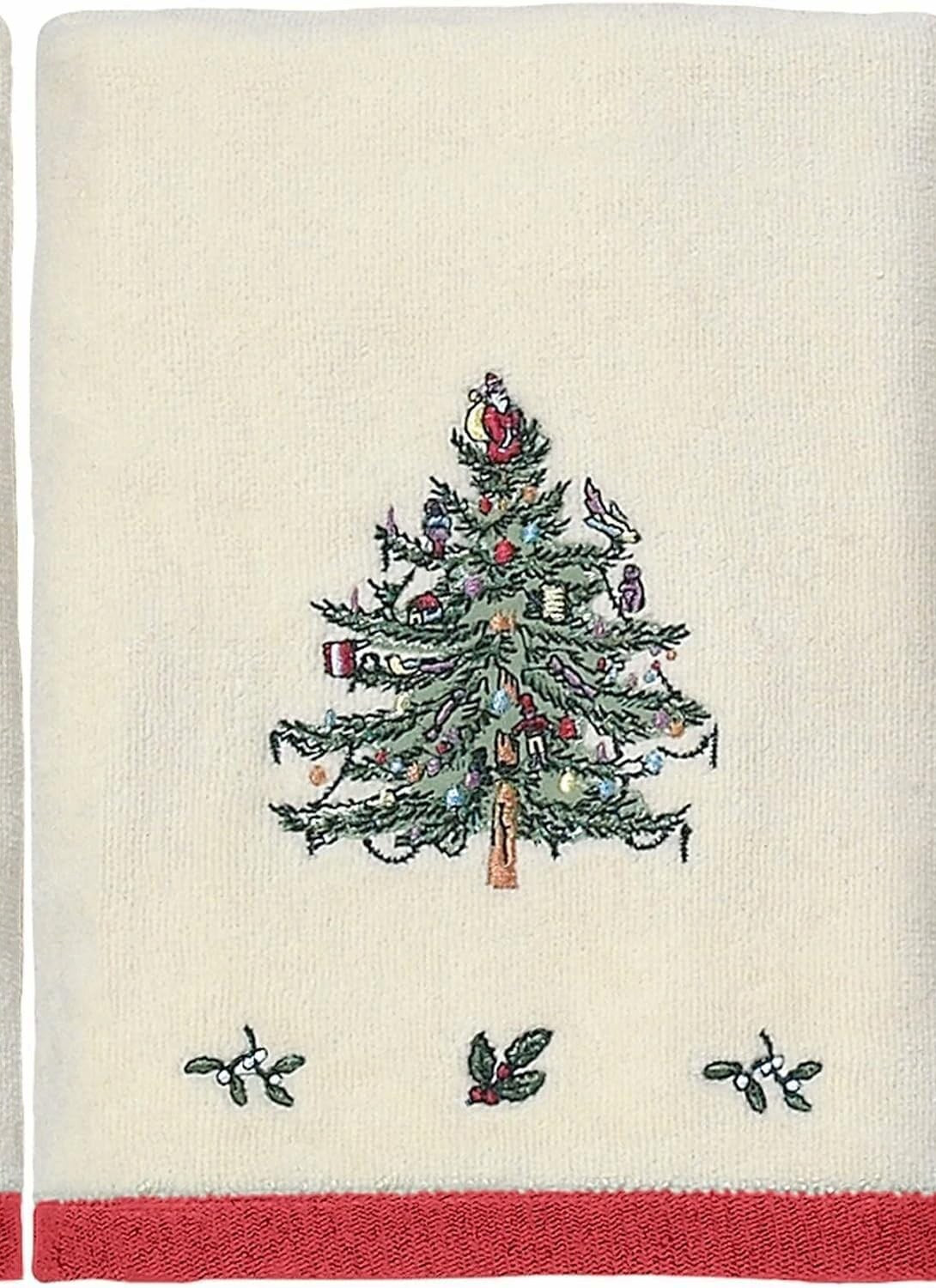 Hand Towel Ivory Cotton 16x28 Holiday Decor