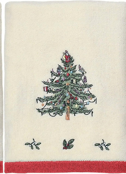 Hand Towel Ivory Cotton 16x28 Holiday Decor