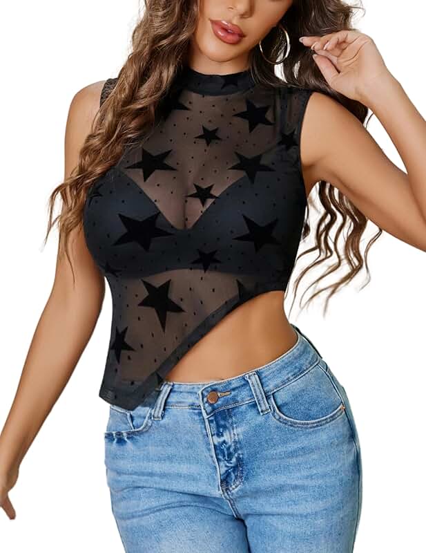 Women’s Sheer Mesh Camisole Top for Summer