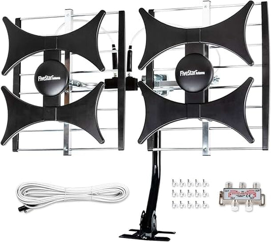 Multi-Directional HDTV Antenna, 200 Mile Range, Indoor or Outdoor