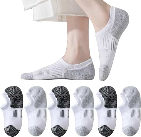 Thick No Show Cushioned Athletic Ankle Socks for Women
