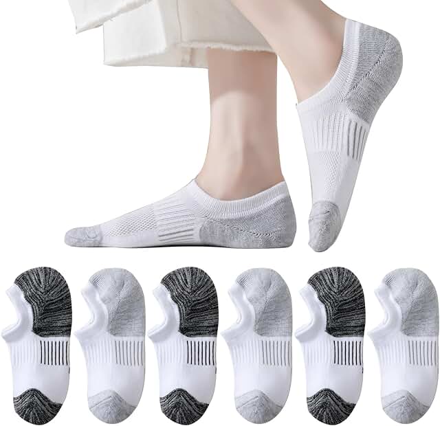 Thick No Show Cushioned Athletic Ankle Socks for Women