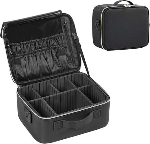 12-Inch Makeup Organizer Travel Bag with Compartments