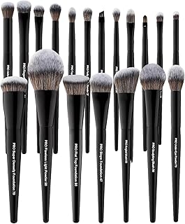 19-Piece Professional Makeup Brush Set with Synthetic Hair