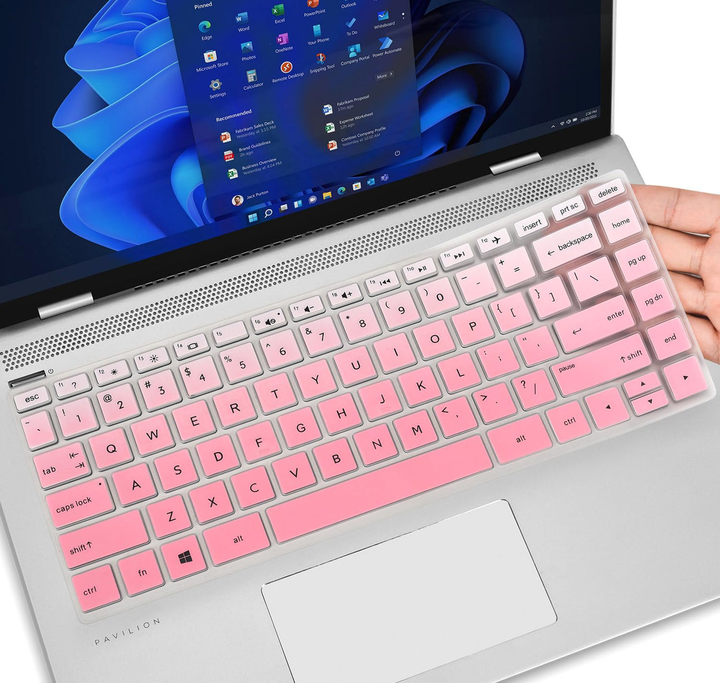 Pink Keyboard Cover for 14-Inch Laptops