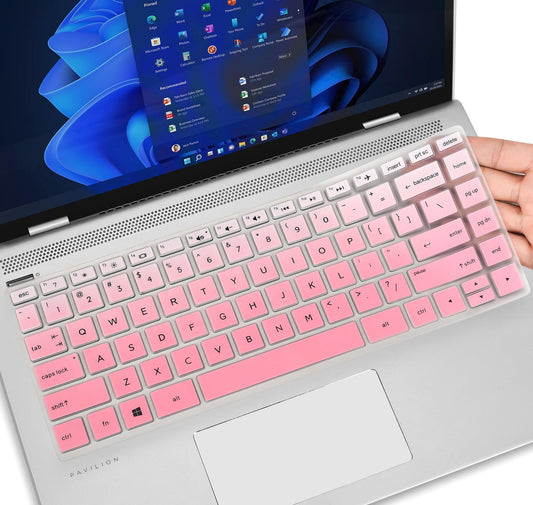 Pink Keyboard Cover for 14-Inch Laptops