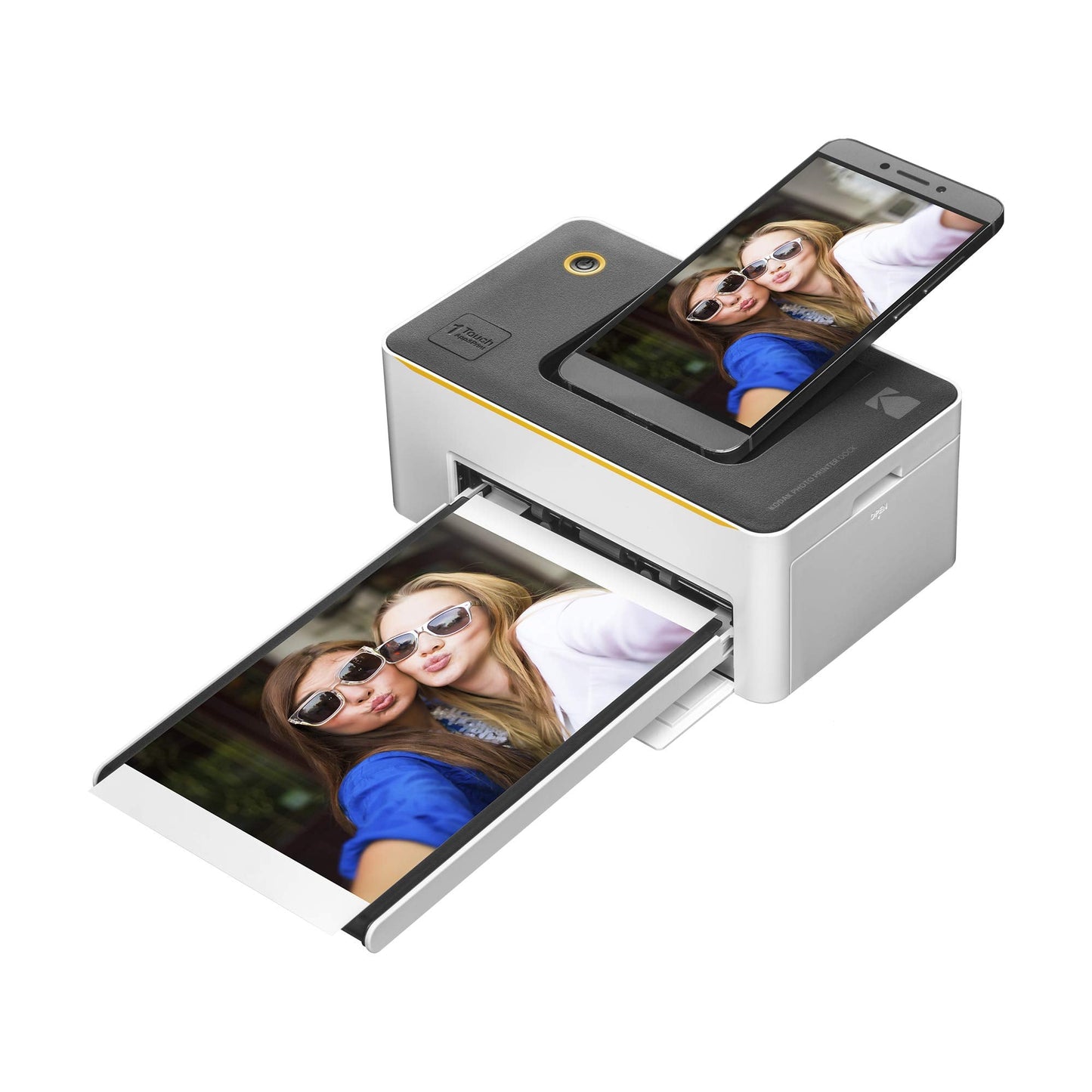 Dock Premium 4x6 Portable Instant Photo Printer (2022 Edition) Bundled with 130 Sheets | Full Color Photos, 4Pass & Lamination Process | Compatible with iOS, Android, and Bluetooth Devices
