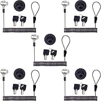 5-Pack Retractable Laptop and Tablet Security Cables
