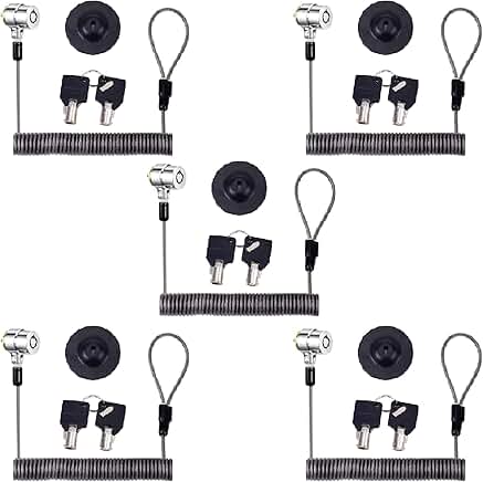 5-Pack Retractable Laptop and Tablet Security Cables