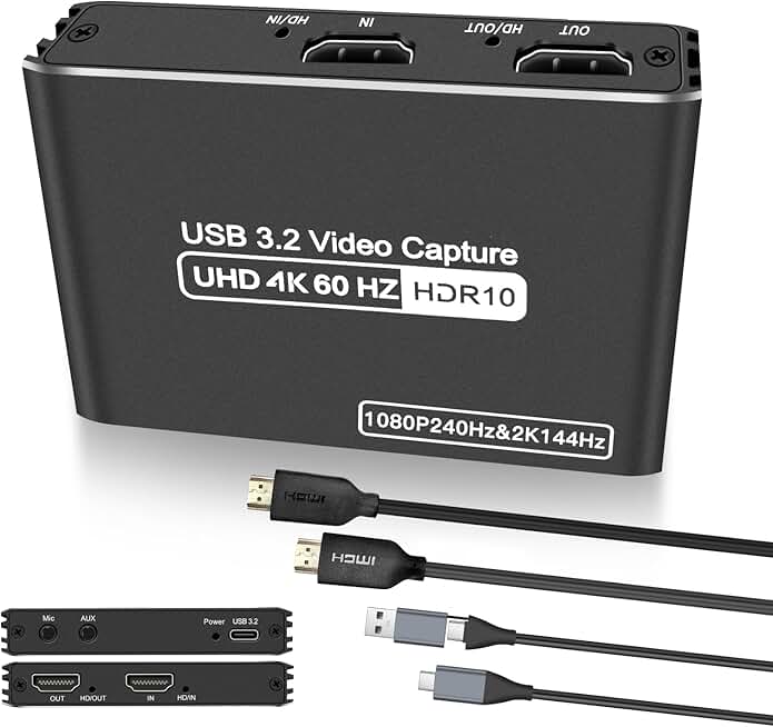 HDMI Capture Card for 4K60Hz HDR Streaming and Gaming