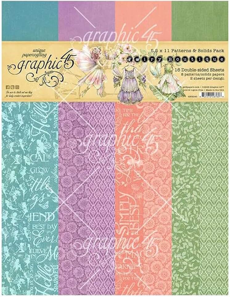 8.5 x 11 Patterns and Solids Pack