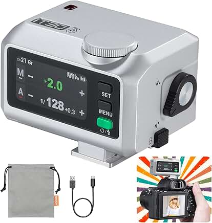 Silver Pocket TTL Flash with Touchscreen and Wireless