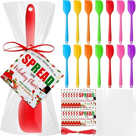 14 Red Silicone Spatula Set for Christmas Gifts