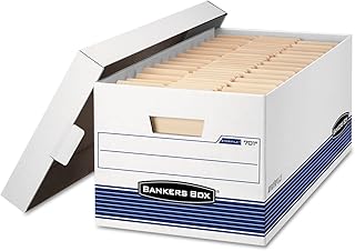 12 Medium Duty File Storage Boxes with Lids