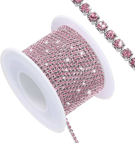 Rose Red Crystal Rhinestone Chain for Jewelry Making