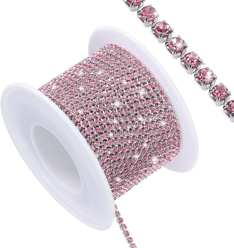 Rose Red Crystal Rhinestone Chain for Jewelry Making