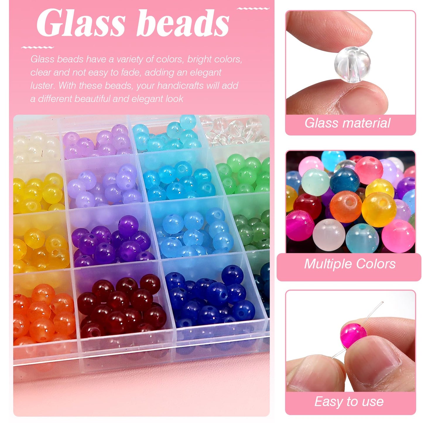 32-Color 6mm Crystal Beads for Jewelry Making