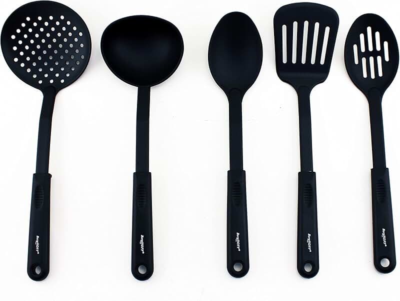 12-Piece Silicone Kitchen Utensil Set with Wooden Handles