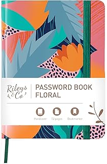 Password Book with Alphabetical Tabs and Floral Design