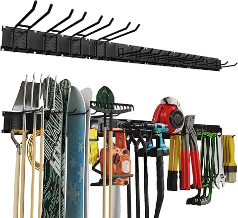 Garage Wall Mount Tool Organizer with Hooks