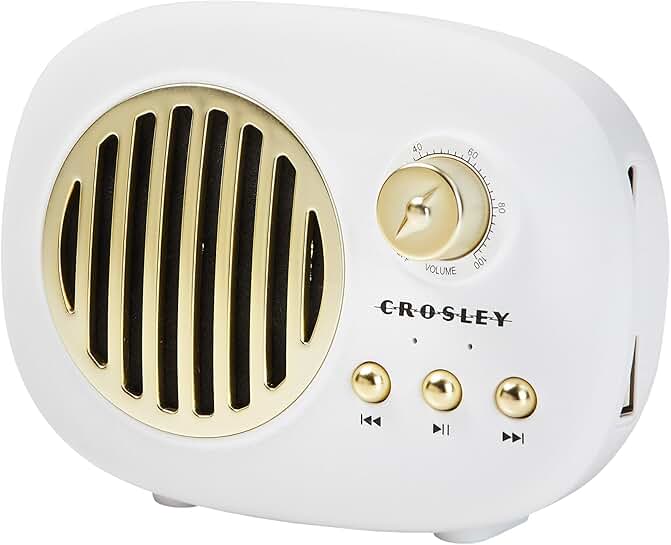 Portable White Bluetooth Speaker