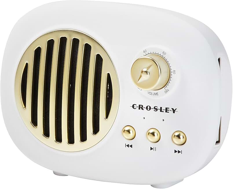 Portable White Bluetooth Speaker