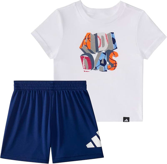 Baby Boys' Short Sleeve Cotton Tee and Shorts Set
