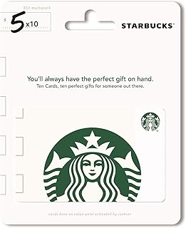 10 Gift Cards for Five Dollars Each