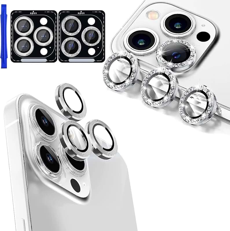 3-Pack Camera Lens Protectors for iPhone 14 Pro and Max