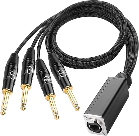 4-Channel 1/4" TRS Audio Snake Cable