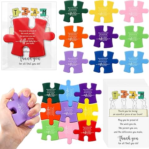 Christmas Team Appreciation Puzzle Piece Keychain Gift