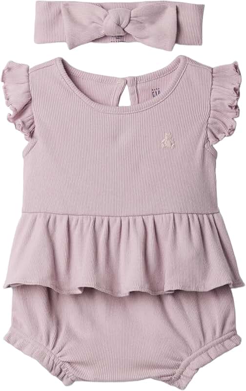 Baby Girl Headband Top and Shorts Set