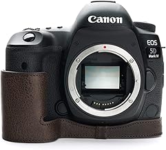 Handmade Leather Half Camera Case with Strap for 5D Mark IV