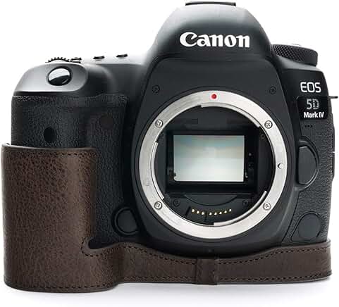 Handmade Leather Half Camera Case with Strap for 5D Mark IV