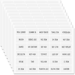 120 Waterproof Labels for Bottles and Toiletries