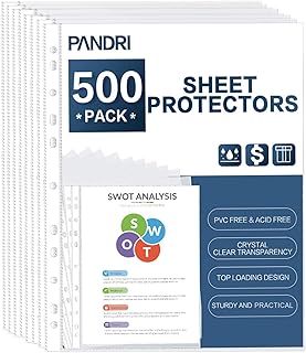 Heavy Duty Clear Sheet Protectors, 500 Pack