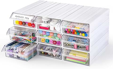 Nine-Piece Stacking Drawer Organizer with Dividers