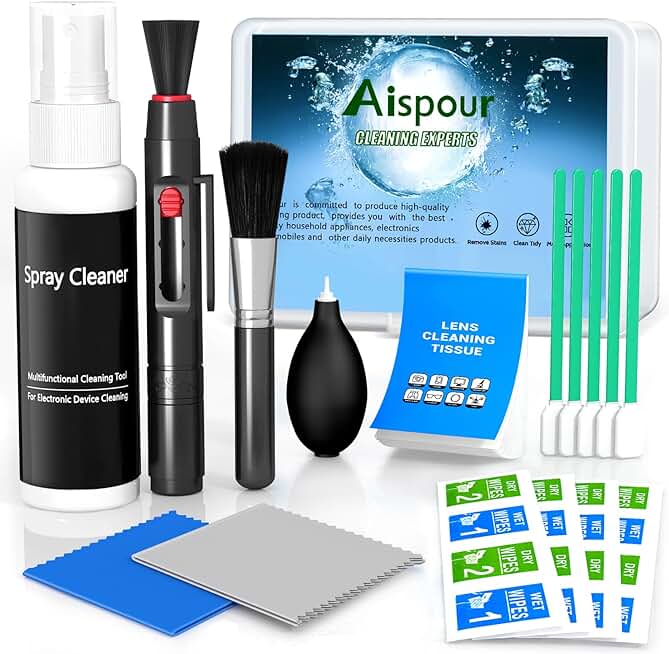 10-in-1 Camera Lens Cleaning Kit with Pen and Brush