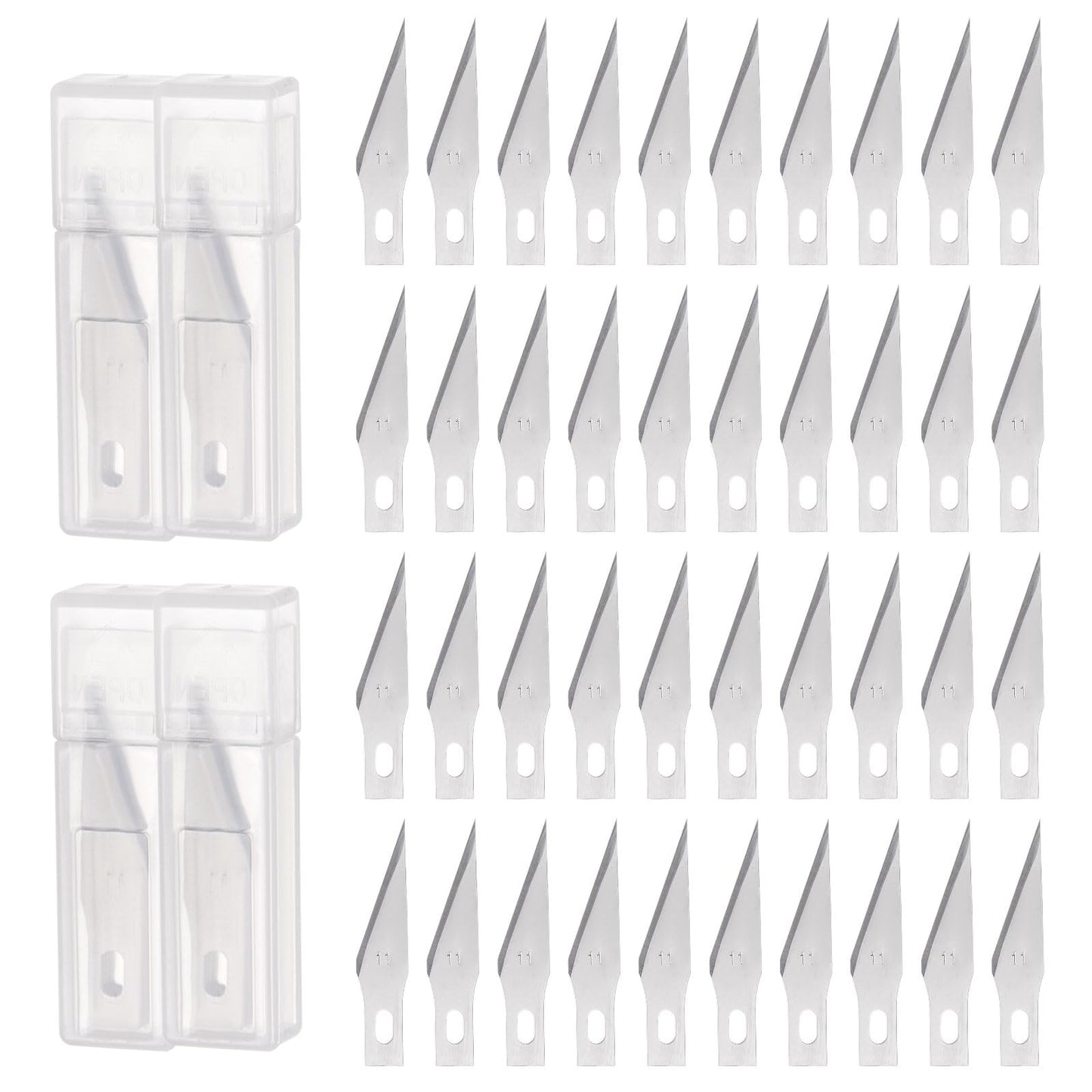 60pcs Hobby Knife Replacement Blades Set for DIY Art Cutting Carving Scrapbooking