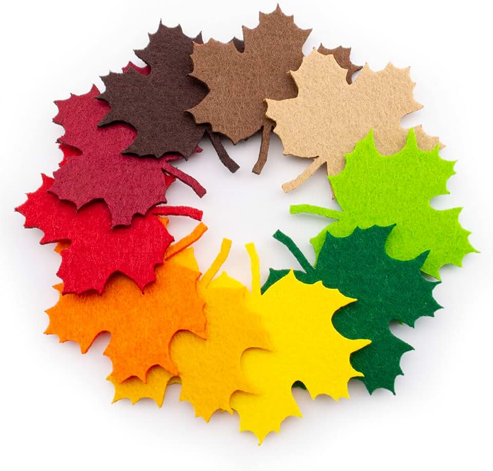 Summer-Ray 100 Felt Maple Leaf Embellishments