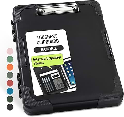 Heavy Duty Clipboard with Storage and Pen Pouch