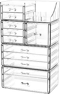 Acrylic Clear Makeup and Skincare Organizer with 11 Drawers