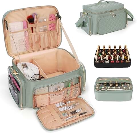 Green Nail Polish and Lamp Storage Case