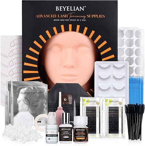 Eyelash Extension Practice Kit with Mannequin Head