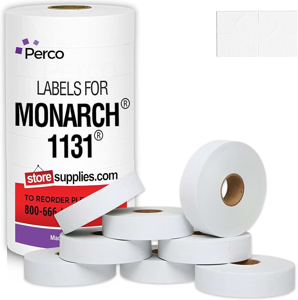 White Pricing Labels for Price Gun, 20,000 Labels